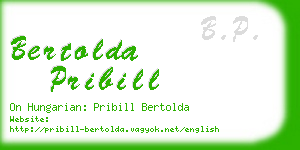 bertolda pribill business card